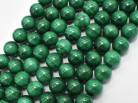 Natural Malachite, 10mm Round Beads-RainbowBeads