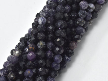 Sugilite Beads, 4mm Micro Faceted Round-RainbowBeads