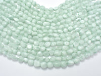 Green Angelite Beads, 6x8mm Nugget Bead-RainbowBeads