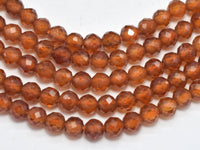 Hessonite, Orange Garnet Beads, 3mm Faceted Micro Round-RainbowBeads