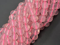 Rose Quartz Beads, 8mm Round Beads-RainbowBeads
