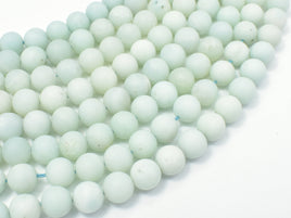 Matte Amazonite Beads, Round, 8mm-RainbowBeads
