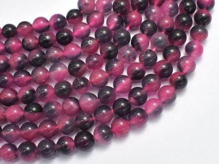 Jade - Gray & Pink 8mm Round-RainbowBeads