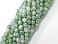 Mystic Coated Fire Agate- Green, 6mm Faceted-RainbowBeads