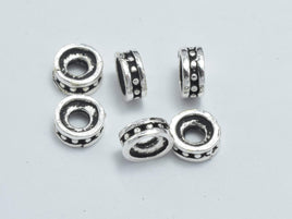 10pcs 925 Sterling Silver Beads-Antique Silver, 5mm Rondelle Beads, 5x2mm-RainbowBeads