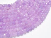 Lavender Amethyst, Lavender Jade, 4x6mm Faceted Rondelle-RainbowBeads