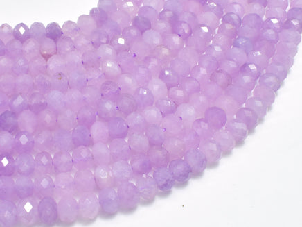 Lavender Amethyst, Lavender Jade, 4x6mm Faceted Rondelle-RainbowBeads