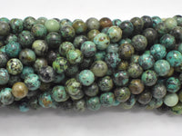 African Turquoise Beads, Round, 6mm (6.7mm)-RainbowBeads