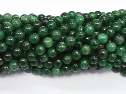 Green Mica Muscovite in Fuchsite 6mm Round-Rainbow Beads