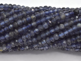 Iolite Beads, 2x3mm Micro Faceted Rondelle-RainbowBeads