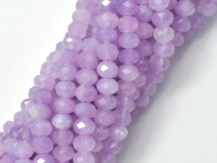 Lavender Amethyst, Lavender Jade, 4x6mm Faceted Rondelle-RainbowBeads