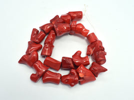 Red Bamboo Coral, 14-24mm Branch Beads-RainbowBeads