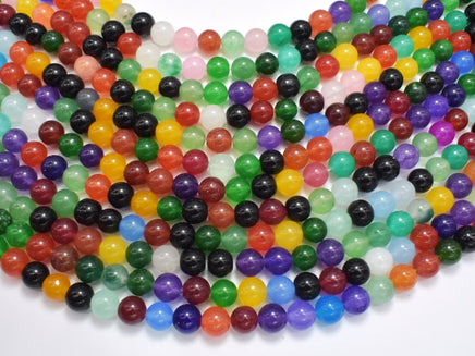 Jade - Multi Color, 8mm Round-RainbowBeads