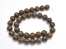 Bamboo Leaf Jasper Beads, Round, 12mm-RainbowBeads