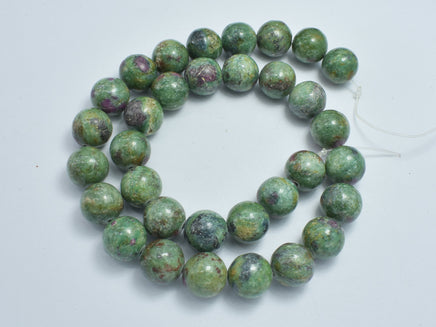 Ruby Fuchsite, 12mm Round Beads-RainbowBeads