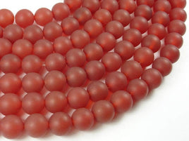 Matte Carnelian Beads, 10mm Round Beads-RainbowBeads