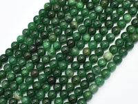 Green Mica Muscovite in Fuchsite 6mm Round-Rainbow Beads