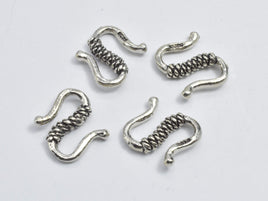 4pcs 925 Sterling Silver S Hook Clasps, S Hook Clasps Connector, 12x8mm-RainbowBeads