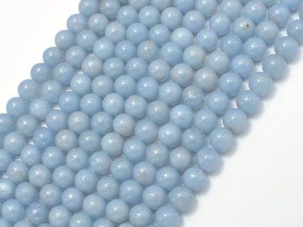 Angelite Beads, 6mm Round Beads-RainbowBeads