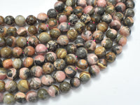 Rhodochrosite, 8mm, Round, 15 Inch-RainbowBeads