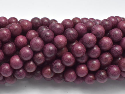 Purple Sandalwood Beads, 8mm Round Beads-RainbowBeads