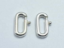 1pc 925 Sterling Silver Spring Gate Oval Clasp, 12.5x6.5mm-RainbowBeads