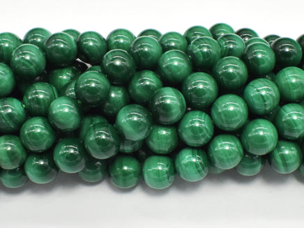 Natural Malachite, 10mm Round Beads-RainbowBeads