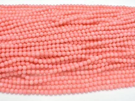 Pink Coral, Angel Skin Coral, 4mm (4.3mm) Round-RainbowBeads