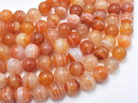 Natural Banded Agate, Striped Agate, 10mm-RainbowBeads