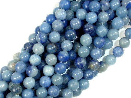 Blue Aventurine, 8mm (8.5 mm) Round Beads-RainbowBeads