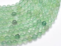 Green Fluorite Beads, 8mm Round Beads-RainbowBeads