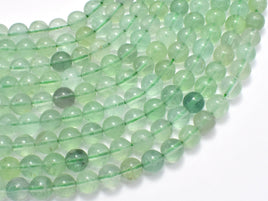 Green Fluorite Beads, 8mm Round Beads-RainbowBeads