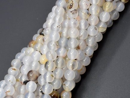 Agate Beads, 6mm (6.3mm) Round Beads, 14.5 Inch-RainbowBeads