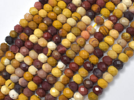 Mookaite Beads, 4x6mm Faceted Rondelle-RainbowBeads