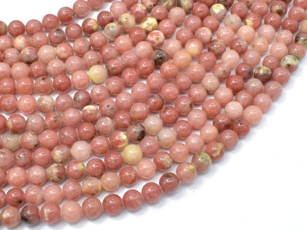 Spicy Jasper Beads, Plum Blossom Jasper, 6 mm Round Beads-RainbowBeads