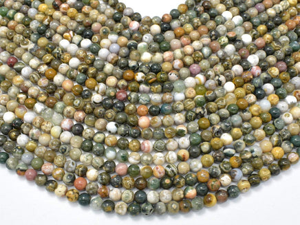 Ocean Jasper Beads, 6mm (6.2mm) Round Beads-RainbowBeads