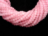 Rose Quartz Beads, 4mm (4.5mm) Round Beads-RainbowBeads