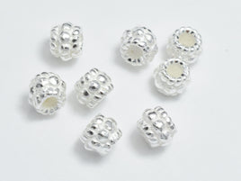 10pcs 925 Sterling Silver Beads, 4mm Rondelle Beads, Spacer Beads, 4x3.2mm-RainbowBeads