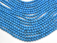 Howlite Turquoise Beads, Blue, 6mm Round Beads-RainbowBeads