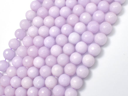 Jade Beads, Lavender, 8mm Faceted Round-RainbowBeads