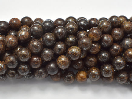 Bronzite Beads, 8mm Round Beads-RainbowBeads