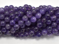 Amethyst Beads, Round, 8mm (8.5mm), 15.5 Inch-RainbowBeads