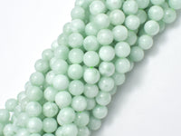 Green Angelite Beads, 8mm Round-RainbowBeads