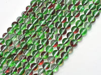 Mystic Aura Quartz-Red, Green, 8mm, Round, 14.5 Inch-RainbowBeads