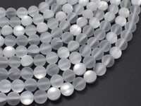 Matte Mystic Aura Quartz-Silver, 6mm (6.3mm)-RainbowBeads