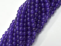 Jade - Amethyst, 6mm (6.3mm) Round-RainbowBeads