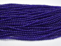 Malaysia Jade - Dark Purple, 4mm (4.4mm), Round-RainbowBeads