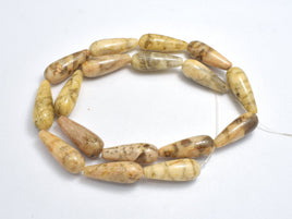 Feldspath Beads, Tiger Jasper Beads, 9x24mm Teardrop Beads-RainbowBeads
