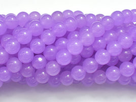 Jade - Purple, 8mm Round Beads, 15 Inch-RainbowBeads