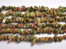 Unakite 7-15mm Chips Beads, 34 Inch